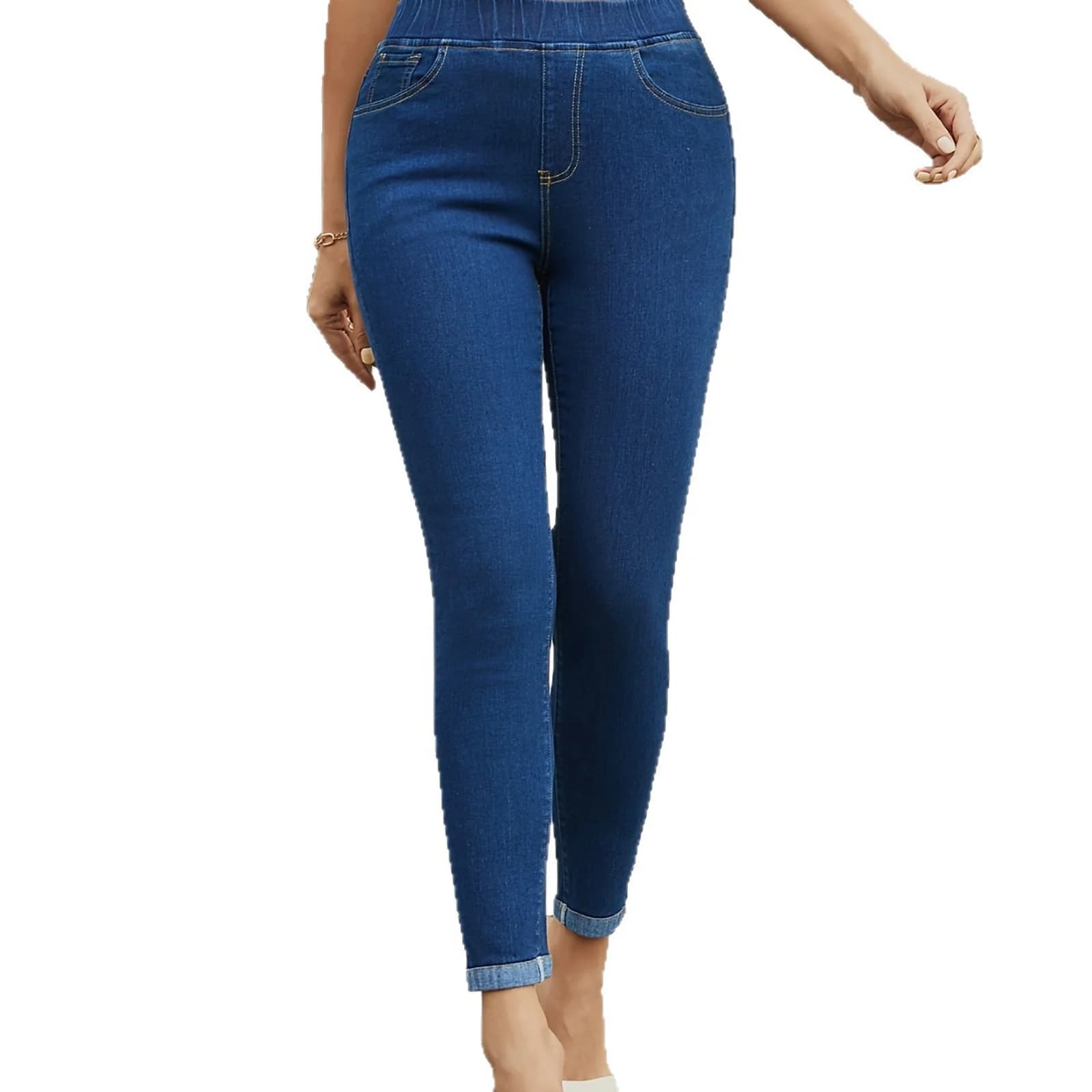 The jeggings front on against a white background